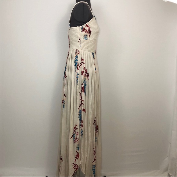 Free People NWT Women Printed Ivory Maxi Dress S/M - Picture 6 of 8